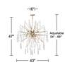 Watch A Video About the Madeleine Brass 14 Light Rain Chandelier