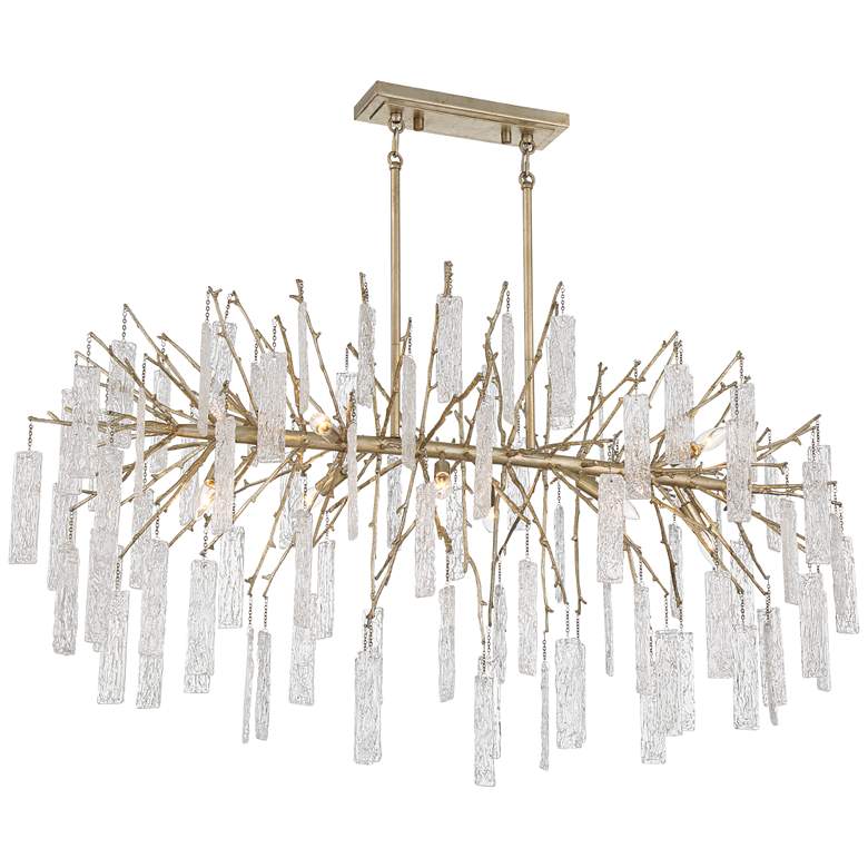 Image 3 Possini Euro Madeleine 56 1/2" Wide 10-Light Brass Rain Island Pendant