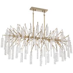 Possini Euro Madeleine 56 1/2" Wide 10-Light Brass Rain Island Pendant