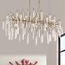 Thumbnail2 of Possini Euro Madeleine 56 1/2" Wide 10-Light Brass Rain Island Pendant