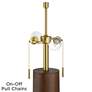6_Possini Euro Madera 27 3/4" Brass and Wood Outlet and USB Table Lamp more views