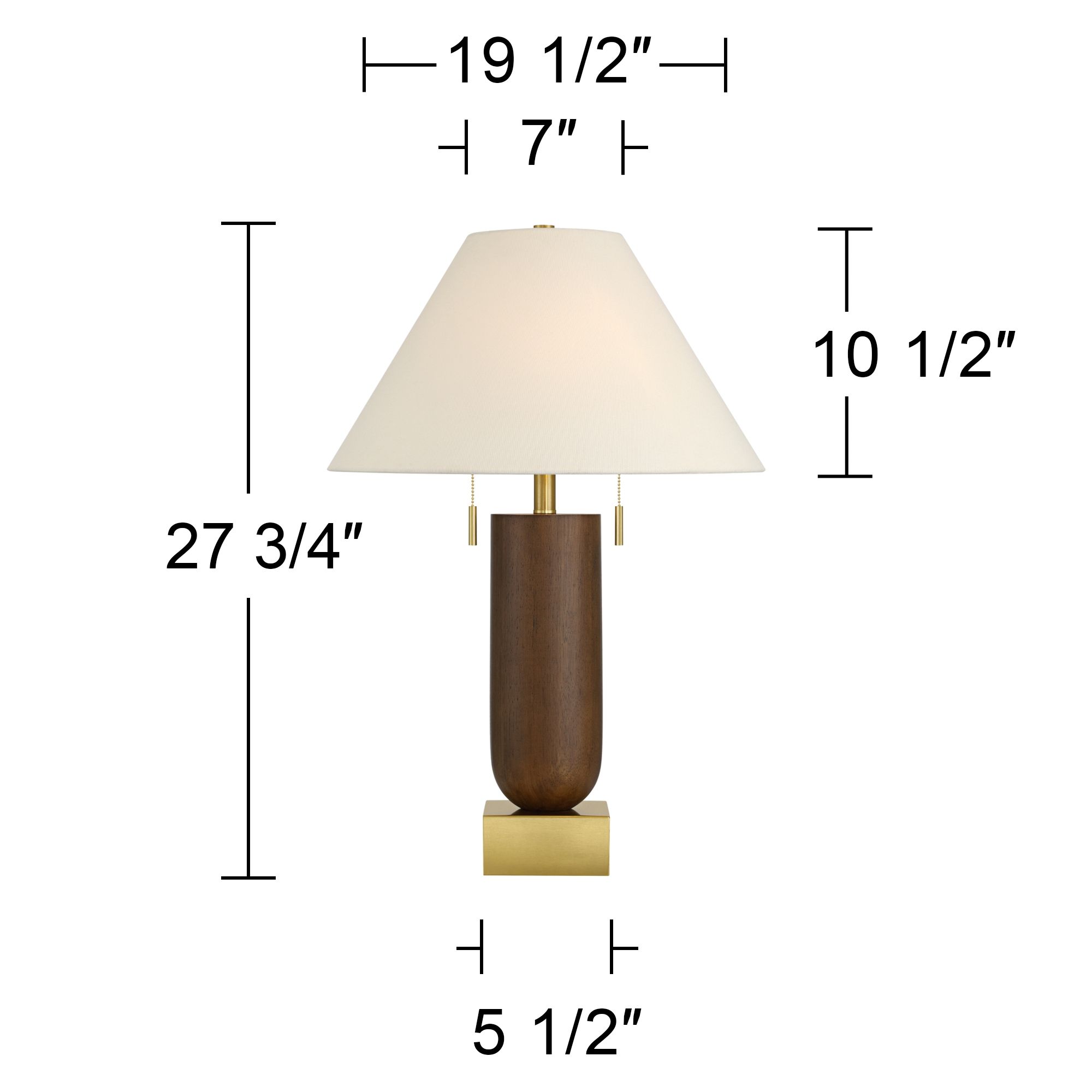 Possini Euro Madera 27 3/4" Brass and Wood USB Table Lamp Set of 2