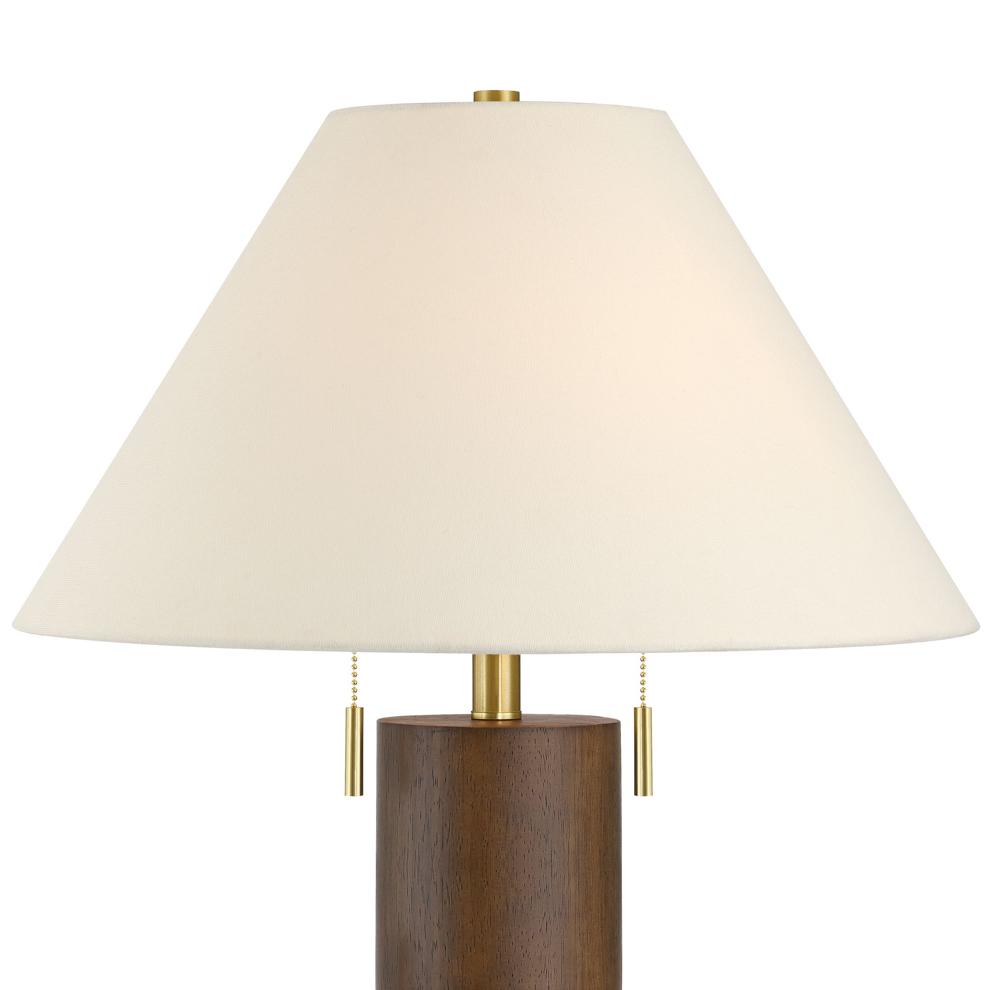 Image 7 Possini Euro Madera 27 3/4" Brass and Wood USB Table Lamp Set of 2 more views