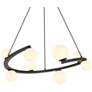 2_Possini Euro Madrid 35 1/2"W Matte Black and Glass 8-Light Chandelier