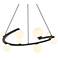 Possini Euro Madrid 35 1/2"W Matte Black and Glass 8-Light Chandelier