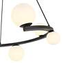 3_Possini Euro Madrid 35 1/2"W Matte Black and Glass 8-Light Chandelier more views