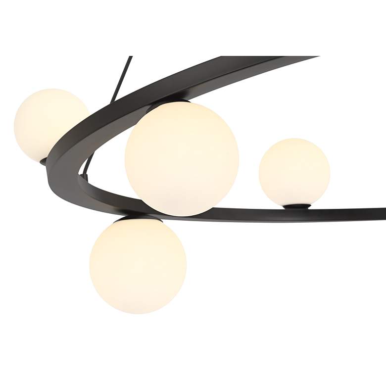 Image 4 Possini Euro Madrid 35 1/2"W Matte Black and Glass 8-Light Chandelier more views