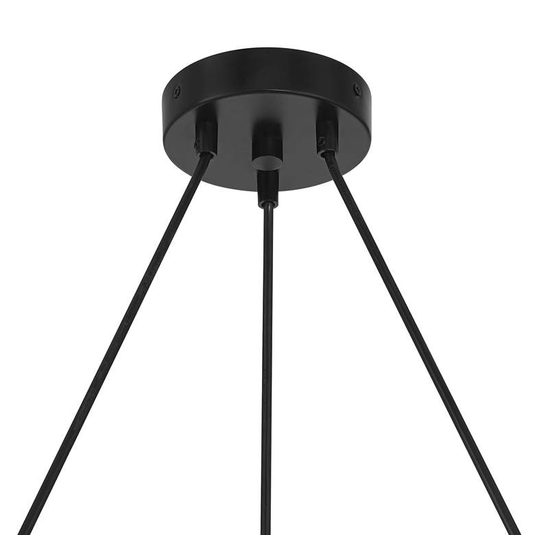 Image 5 Possini Euro Madrid 35 1/2"W Matte Black and Glass 8-Light Chandelier more views