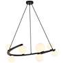 6_Possini Euro Madrid 35 1/2"W Matte Black and Glass 8-Light Chandelier more views