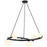 7_Possini Euro Madrid 35 1/2"W Matte Black and Glass 8-Light Chandelier more views