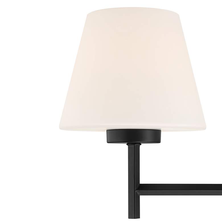 Image 4 Possini Euro Magda 24 3/4" Wide Matte Black 3-Light Bath Bar more views