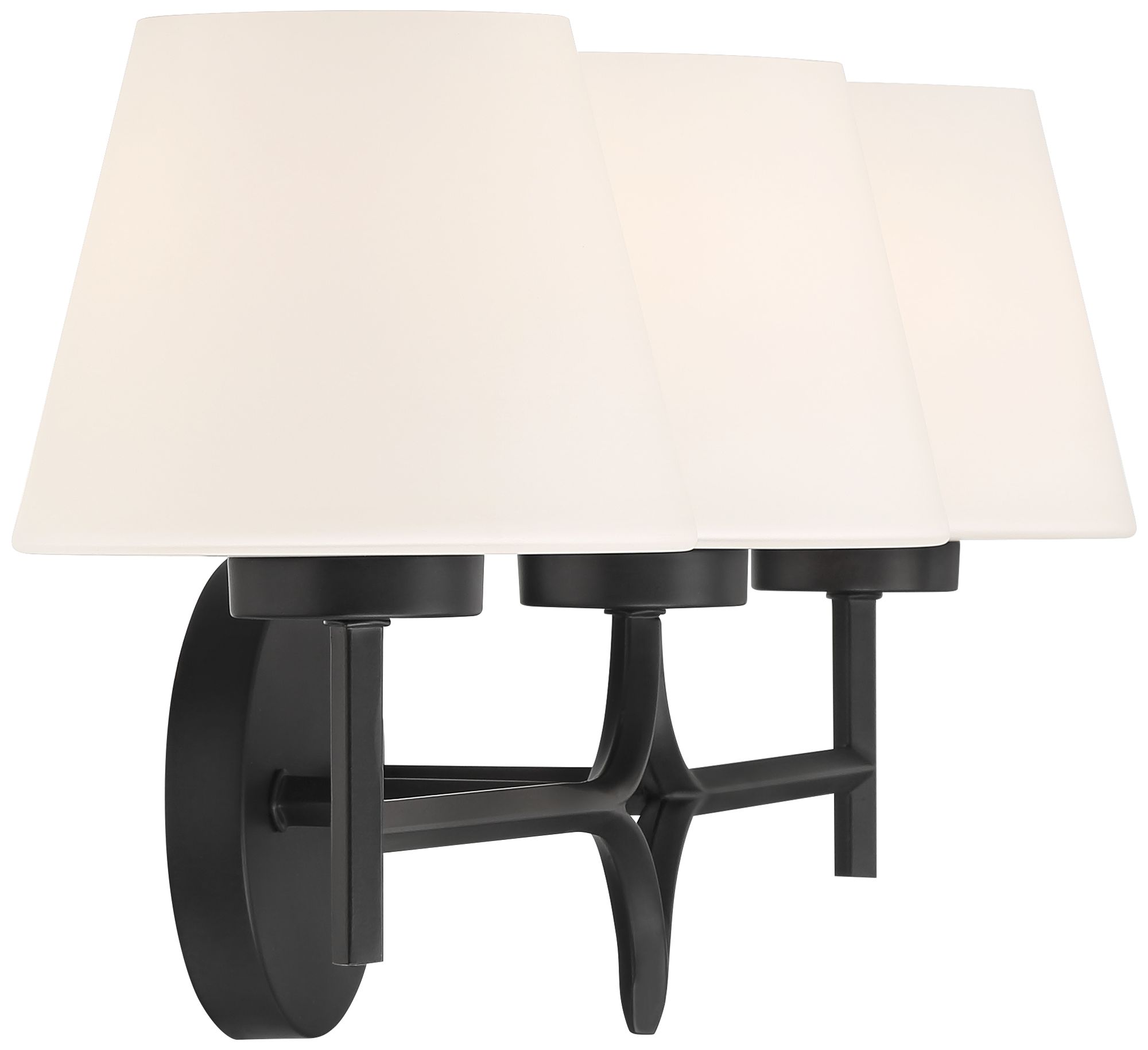 Possini Euro Magda 24 3/4" Wide Matte Black 3-Light Bath Bar in scene