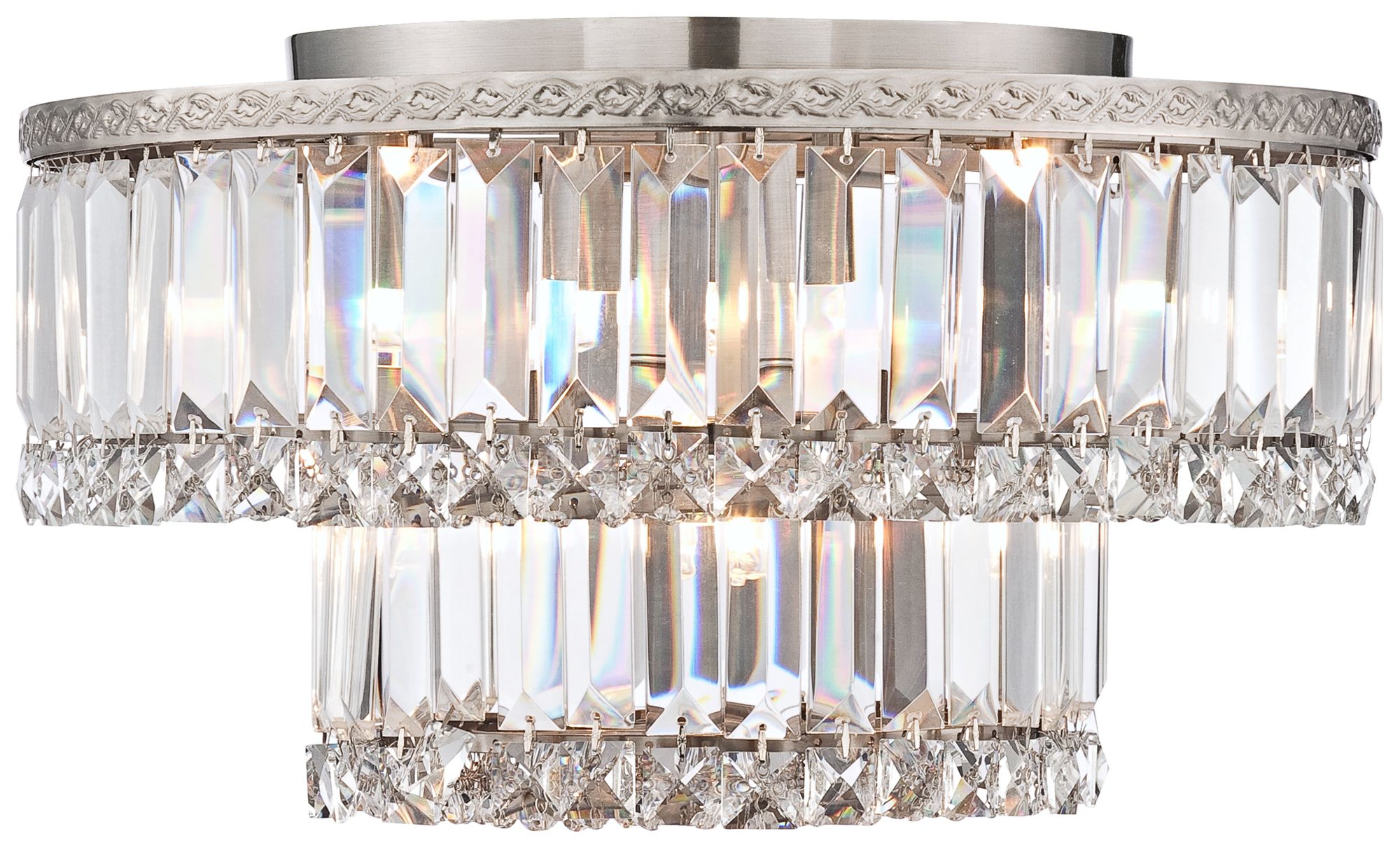 Image 4 Possini Euro Magnificence 16" Nickel and Crystal Ceiling Light more views
