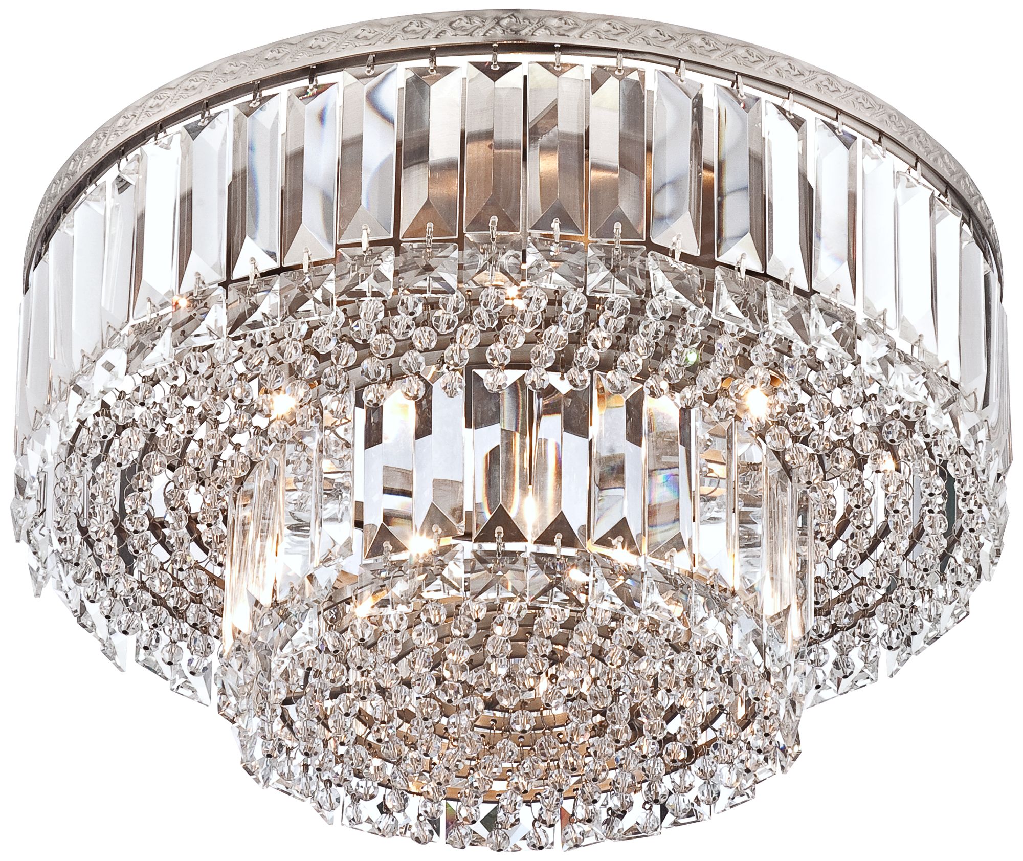 Image 5 Possini Euro Magnificence 16" Nickel and Crystal Ceiling Light more views