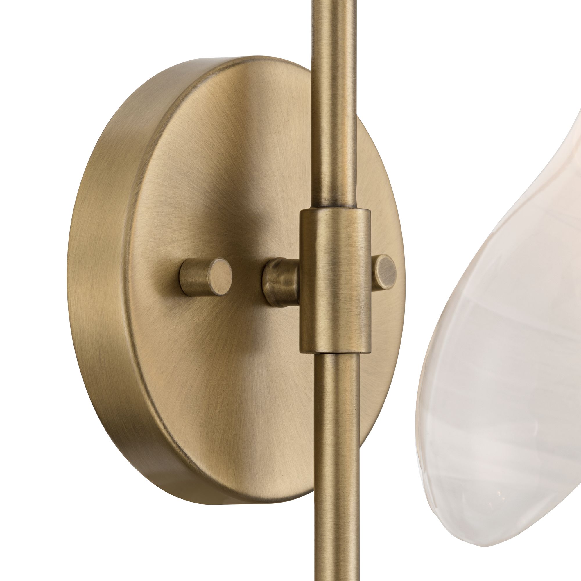 Image 4 Possini Euro Magnolia 12 1/2" High Aged Brass Cloud Glass Wall Sconce more views