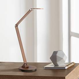 Image2 of Possini Euro Magnum French Bronze Finish Adjustable LED Desk Lamp