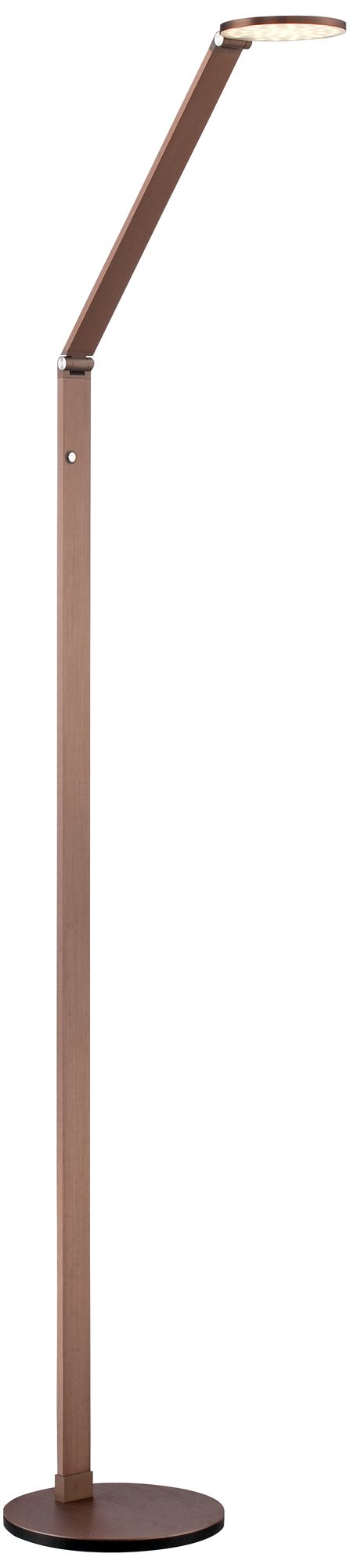 possini euro magnum french bronze task led floor lamp