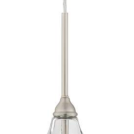 Image4 of Possini Euro Major 12 1/2" Nickel and Clear Glass LED Pendant Light more views