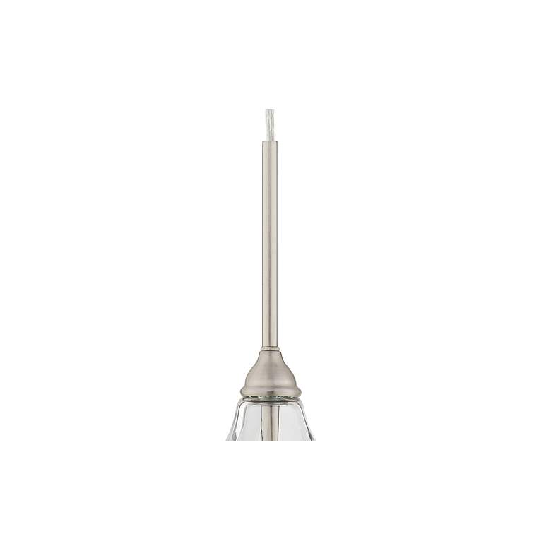 Image 4 Possini Euro Major 12 1/2" Nickel and Clear Glass LED Pendant Light more views