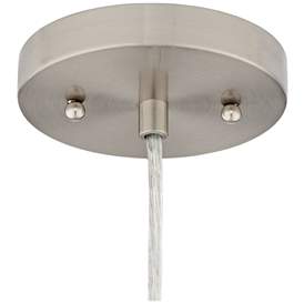 Image5 of Possini Euro Major 12 1/2" Nickel and Clear Glass LED Pendant Light more views