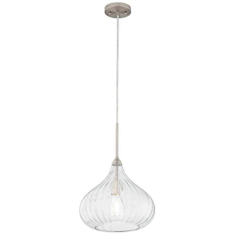 Image 6 Possini Euro Major 12 1/2 inch Nickel and Clear Glass LED Pendant Light more views