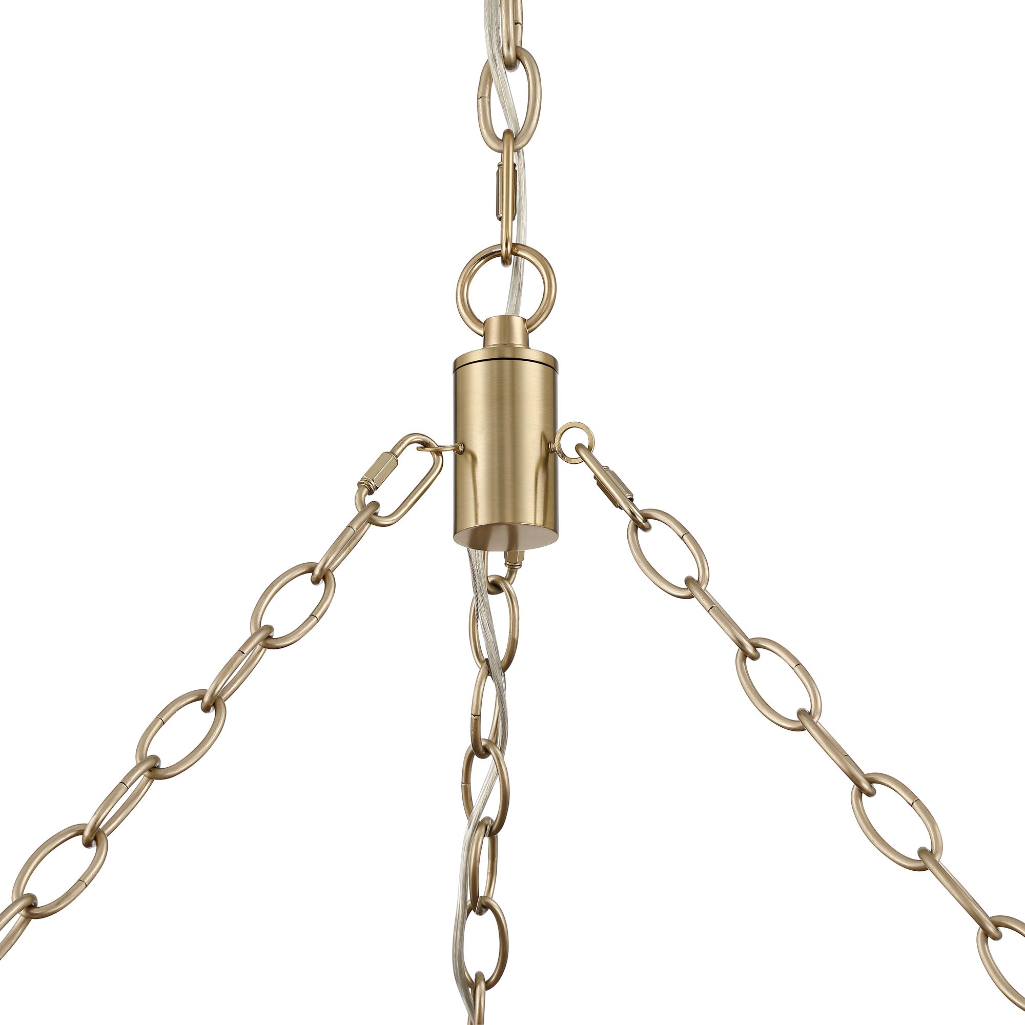 Image 6 Possini Euro Malacca 23 3/4" Wide Brass Rattan 4-Light Pendant Light more views
