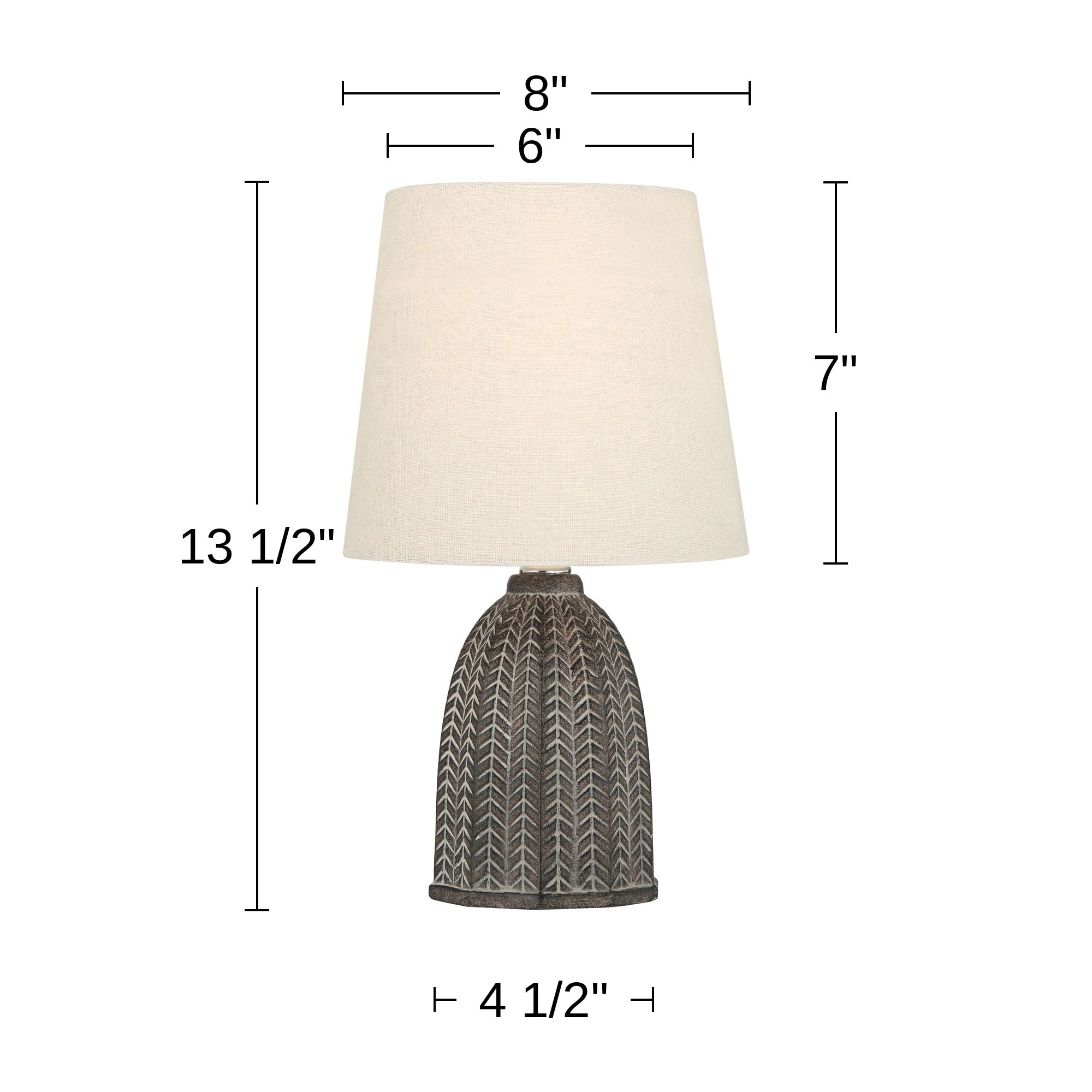 Possini Euro Mali 13 1/2"H Earthen Brown Accent Table Lamp Set of 2