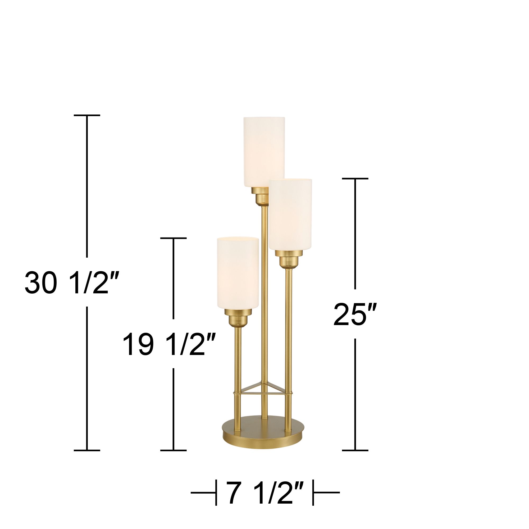Possini Euro Malone 30 1/2" High 3-Light Modern Console Table Lamp