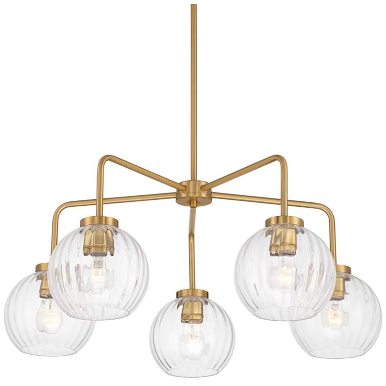 Image 2 Possini Euro Mandy 30" Wide Plated Gold 5-Light Chandelier
