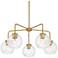 Possini Euro Mandy 30" Wide Plated Gold 5-Light Chandelier