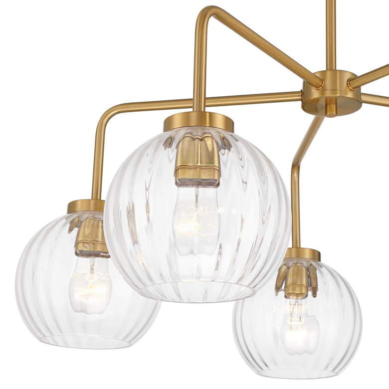 Image 3 Possini Euro Mandy 30" Wide Plated Gold 5-Light Chandelier more views
