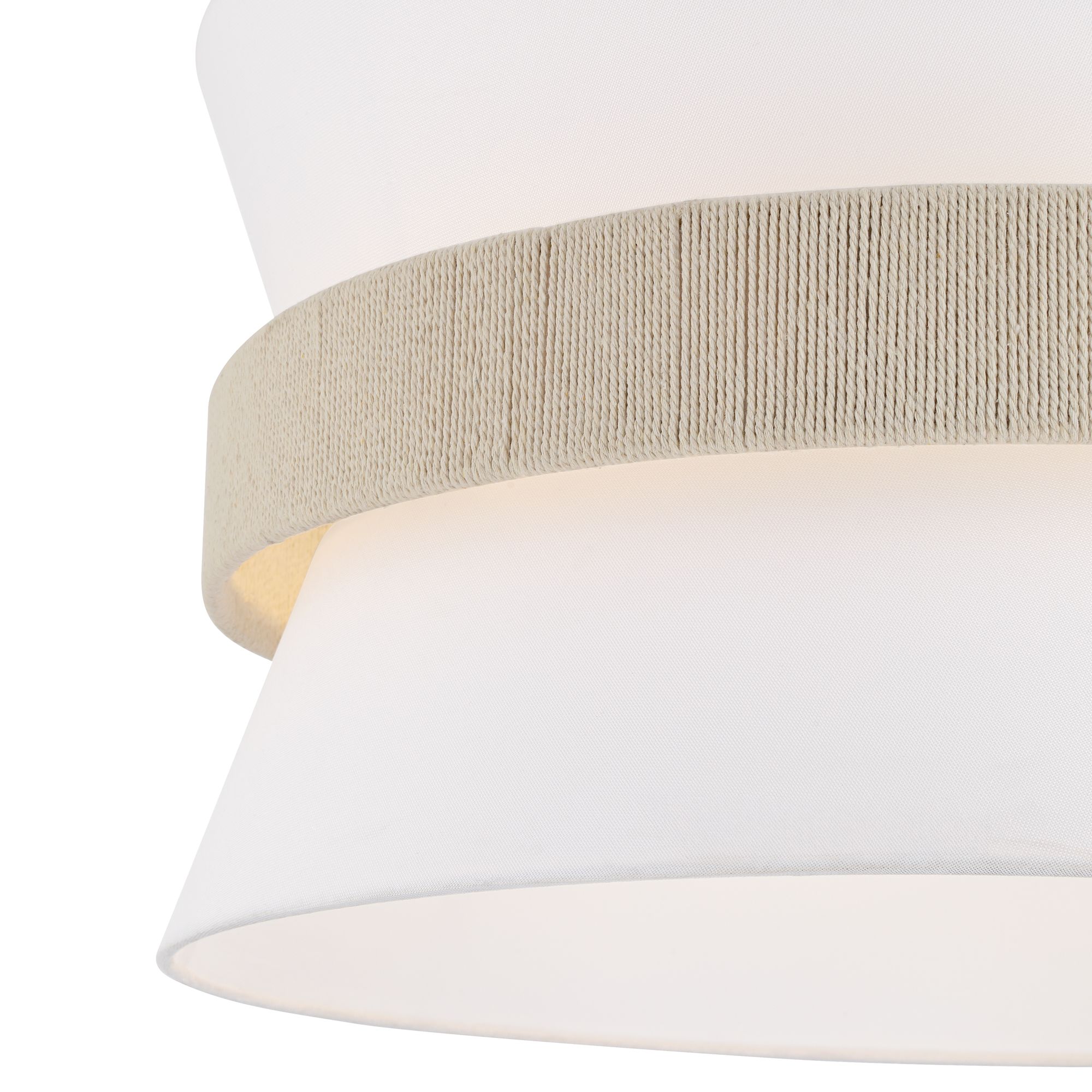 Image 4 Possini Euro Manila 22" Wide Abaca Rope Brass 4-Light Pendant Light more views