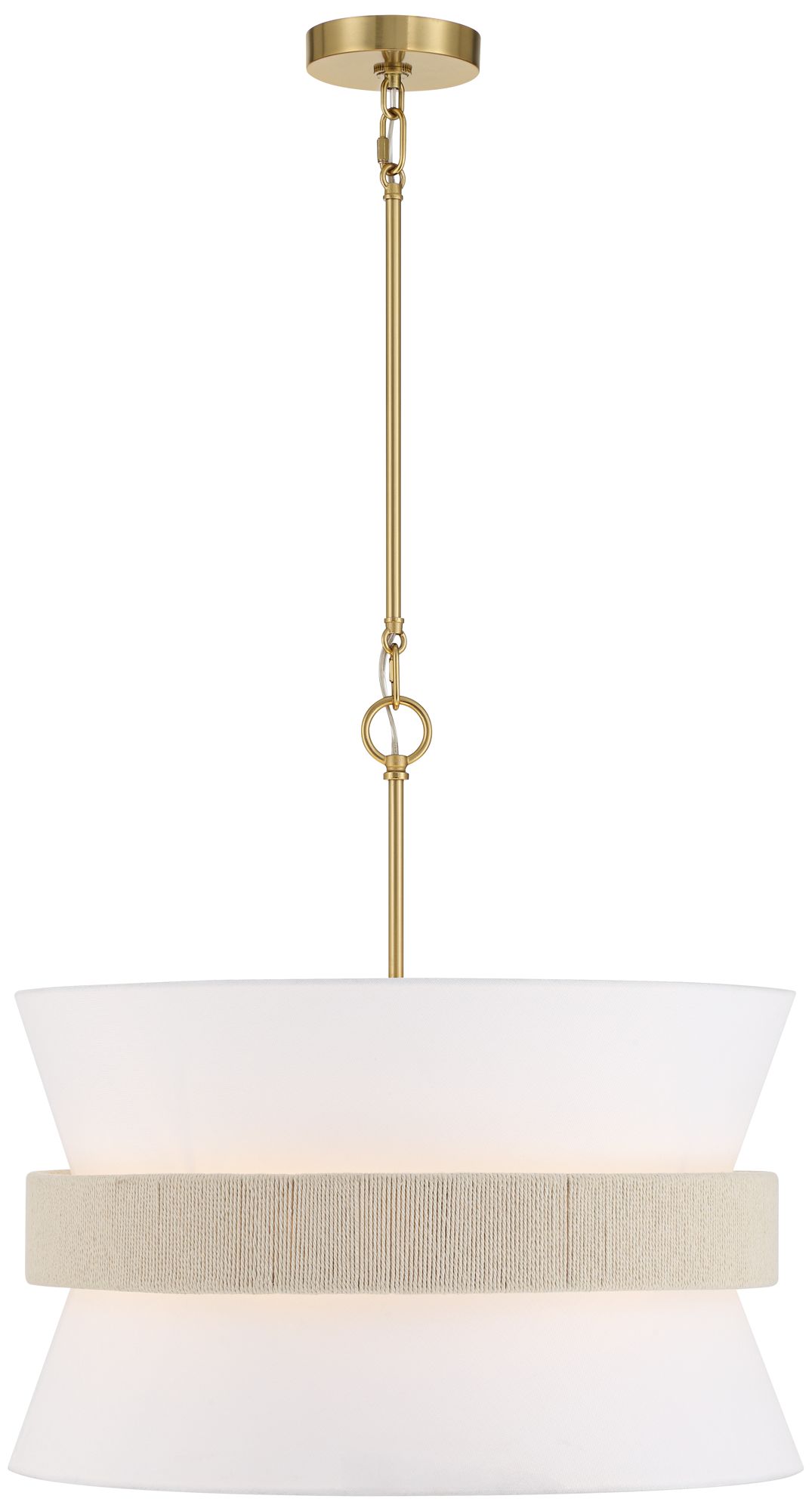 Watch A Video About the Possini Euro Manila Abaca Rope Brass 4 Light Pendant Light