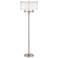 Possini Euro Manor 3-Light Floor Lamp Brushed Nickel