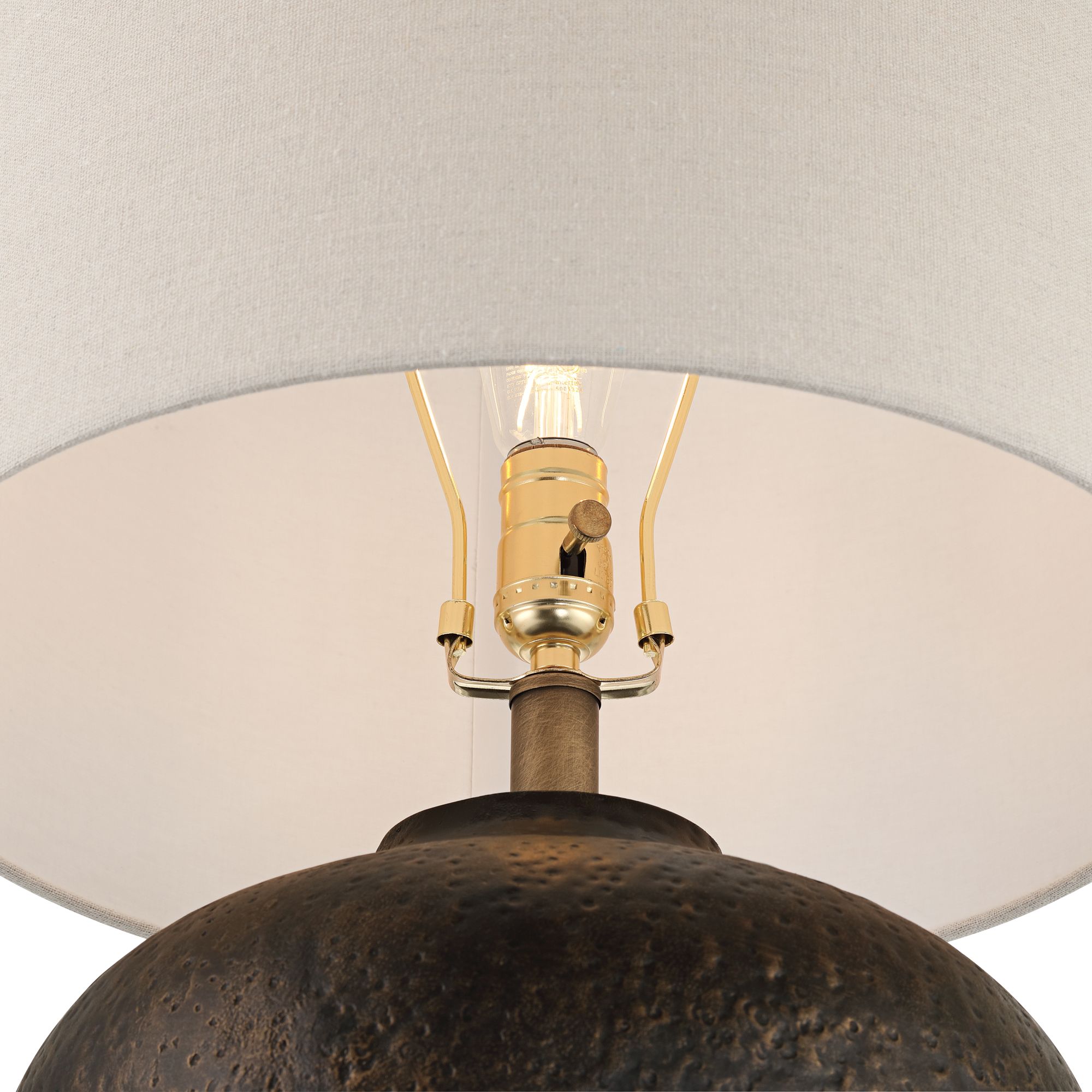 Image 5 Possini Euro Manta 22 1/2" High Textured Black Table Lamp Set of 2 more views