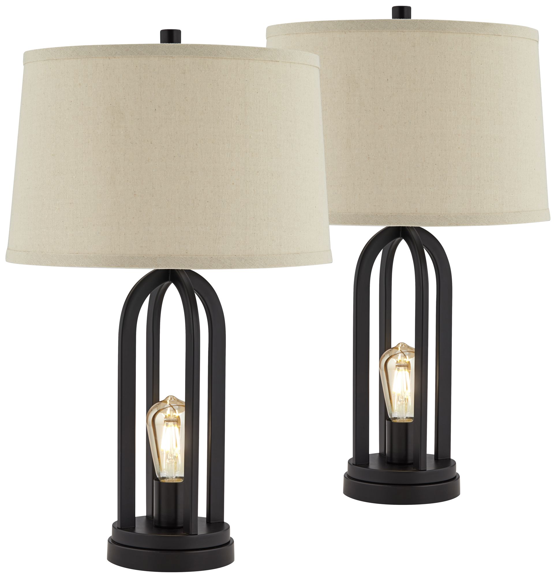 Image 2 Possini Euro Marcel 24 1/4" LED Night Light USB Table Lamps Set of 2