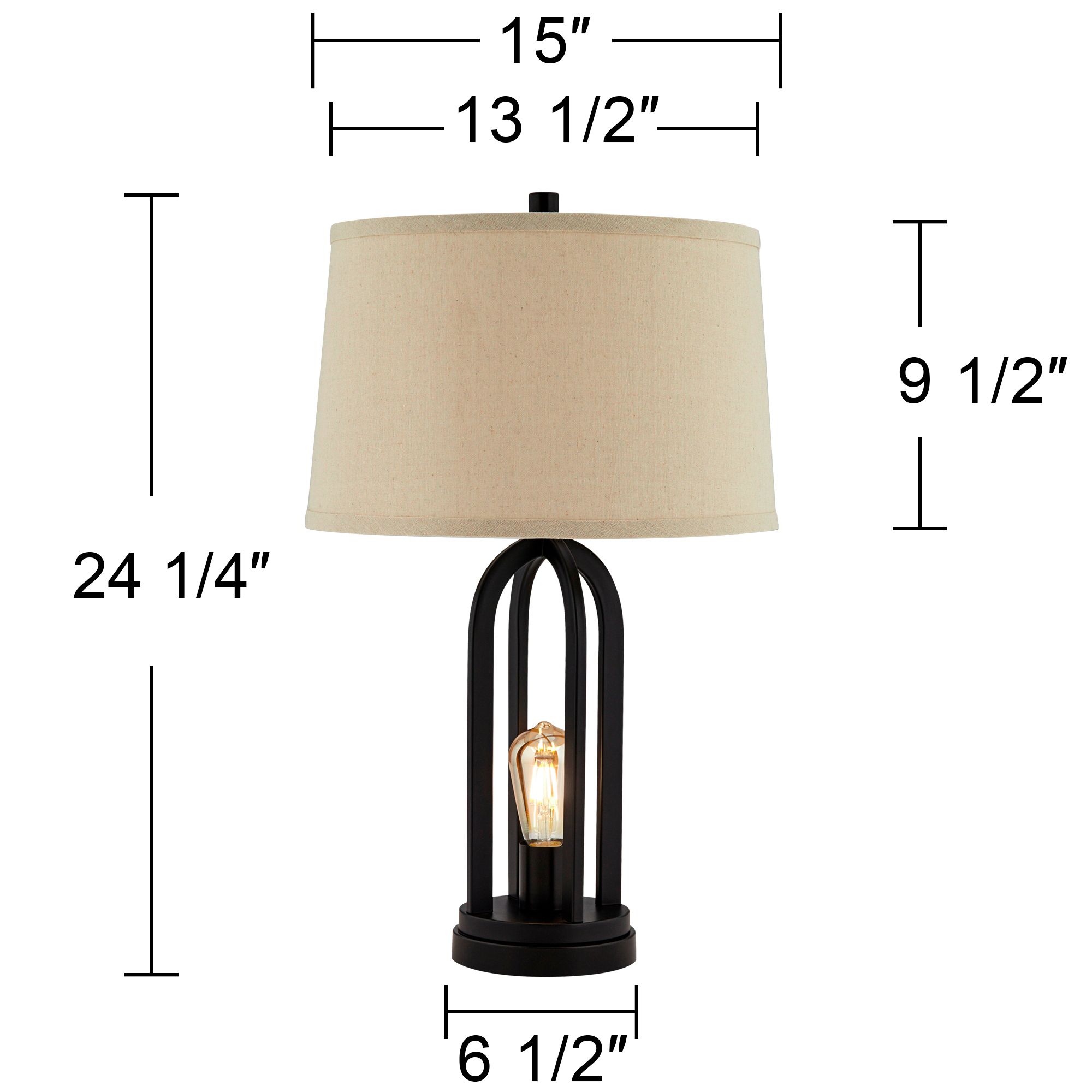 Watch A Video About the Marcel Black Finish Burlap Linen Shade LED USB Table Lamps Set of 2