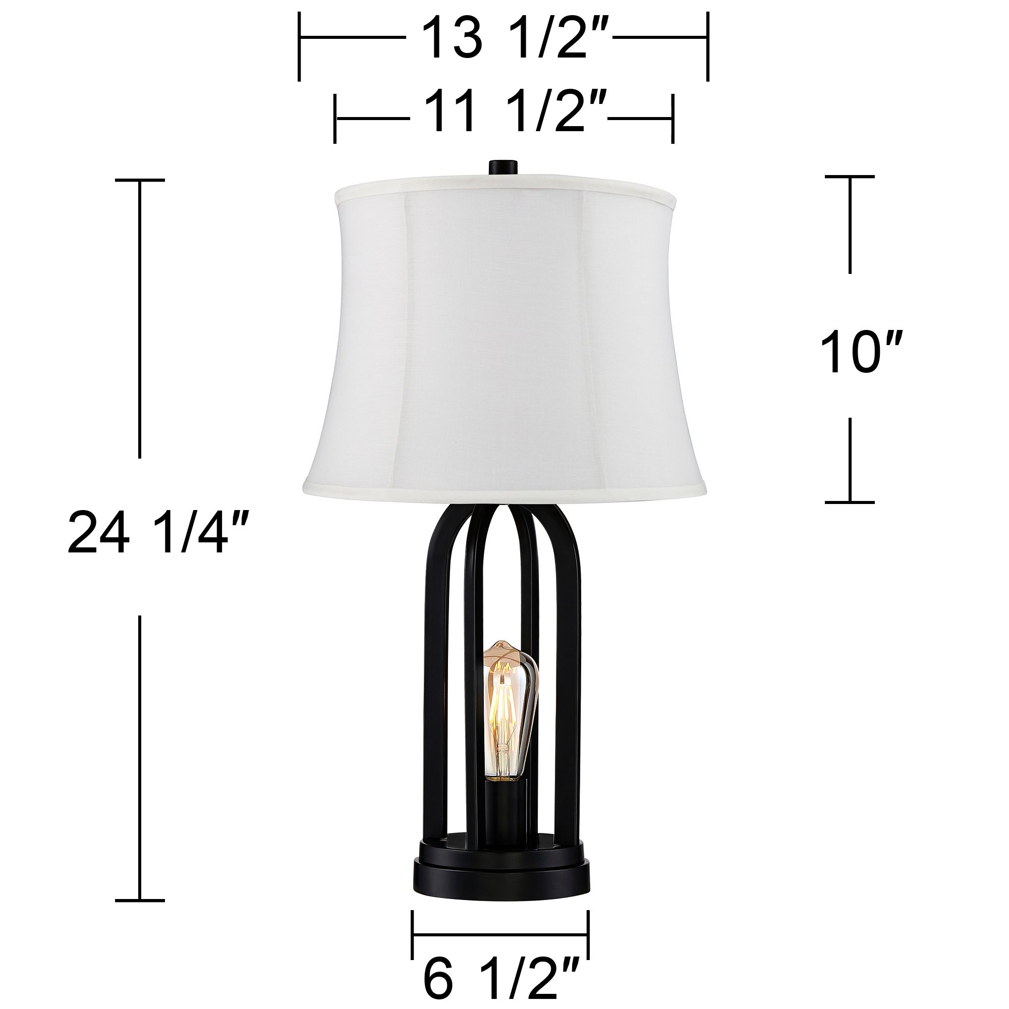 Possini Euro Marcel 24 1/4" LED USB Night Light Table Lamps Set of 2