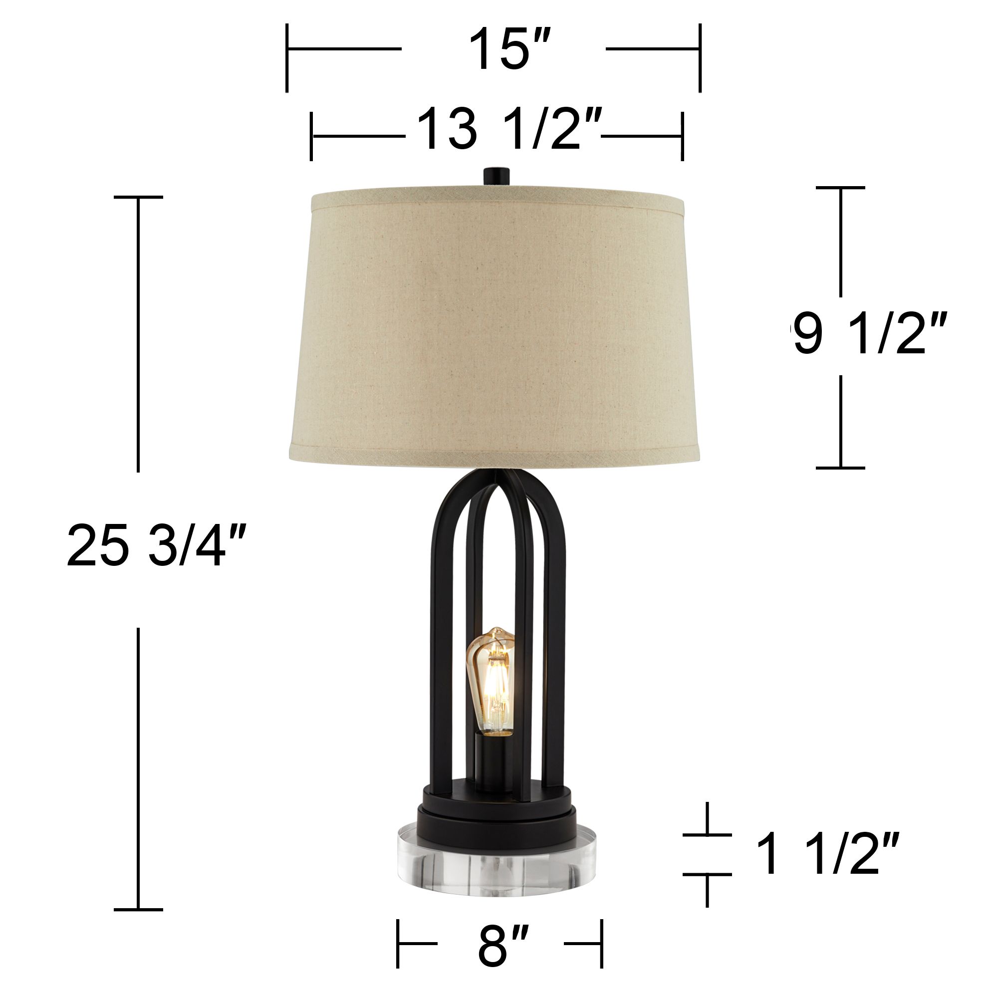 Possini Euro Marcel 24 1/4" USB Night Light Lamps with Acrylic Risers