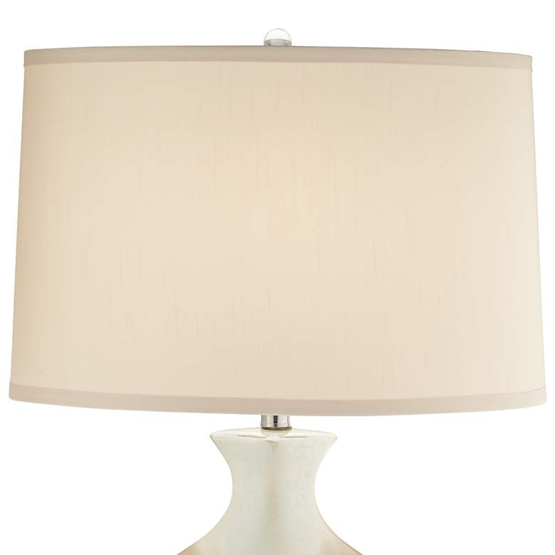 Image 4 Possini Euro Marci 32" Ivory Drip Oval Ceramic Table Lamp more views
