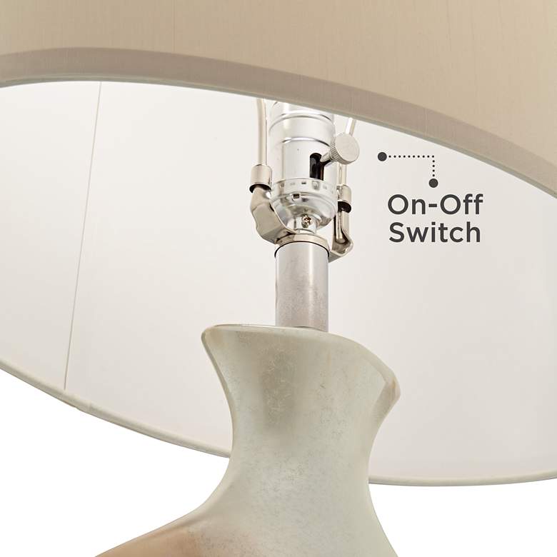 Image 5 Possini Euro Marci 32 inch Ivory Drip Oval Ceramic Table Lamp more views