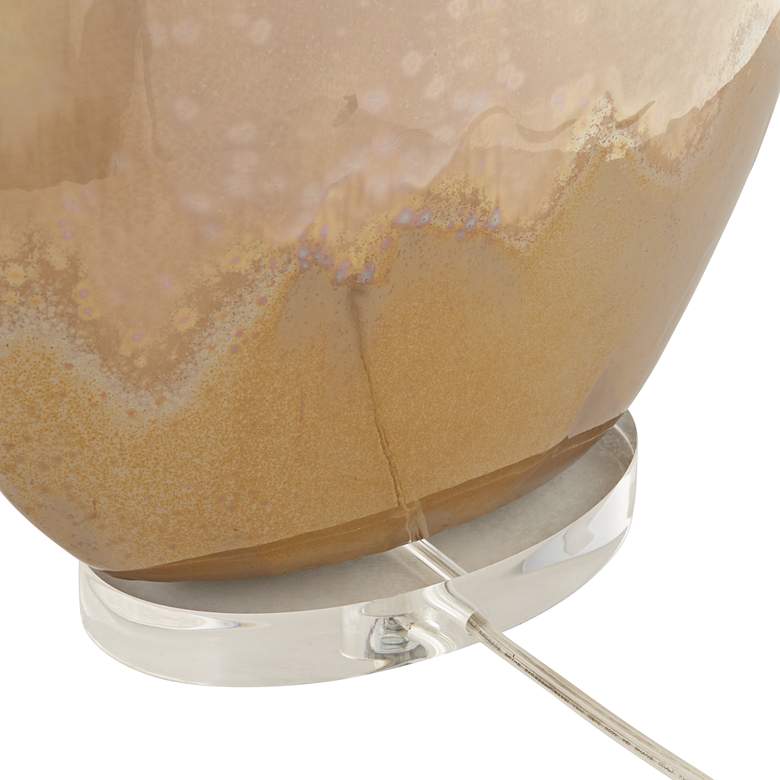 Image 7 Possini Euro Marci 32" Ivory Drip Oval Ceramic Table Lamp more views