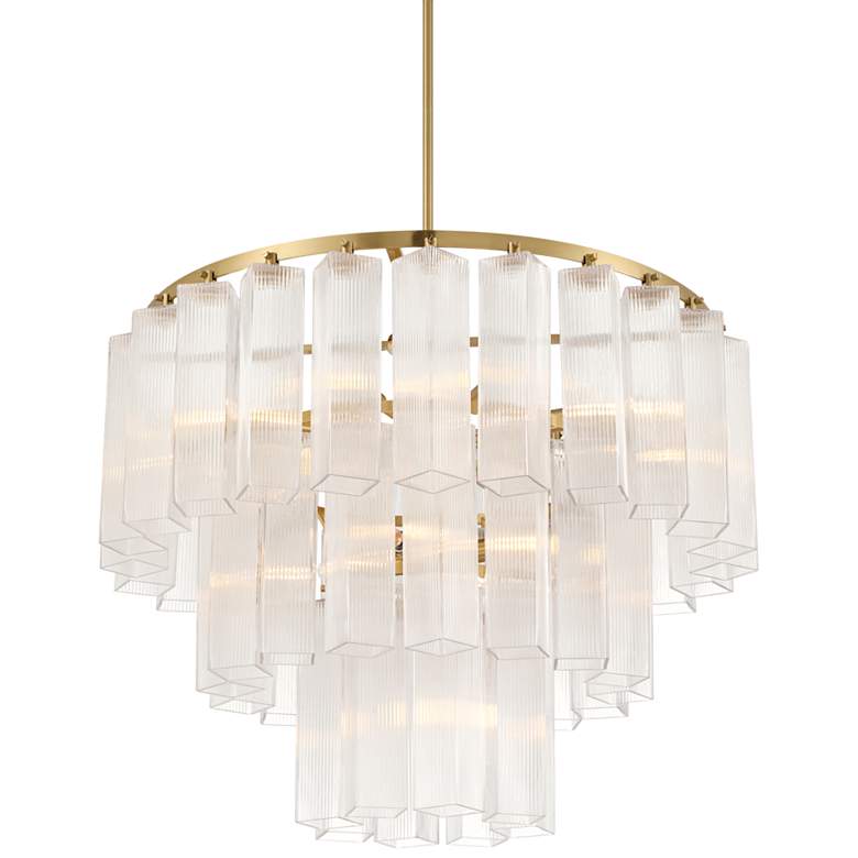 Image 3 Possini Euro Marcie 31" Wide Soft Gold 3-Tier Chandelier