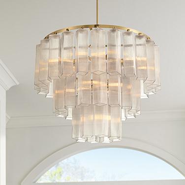 Possini Euro Marcie 31" Wide Soft Gold 3-Tier Chandelier