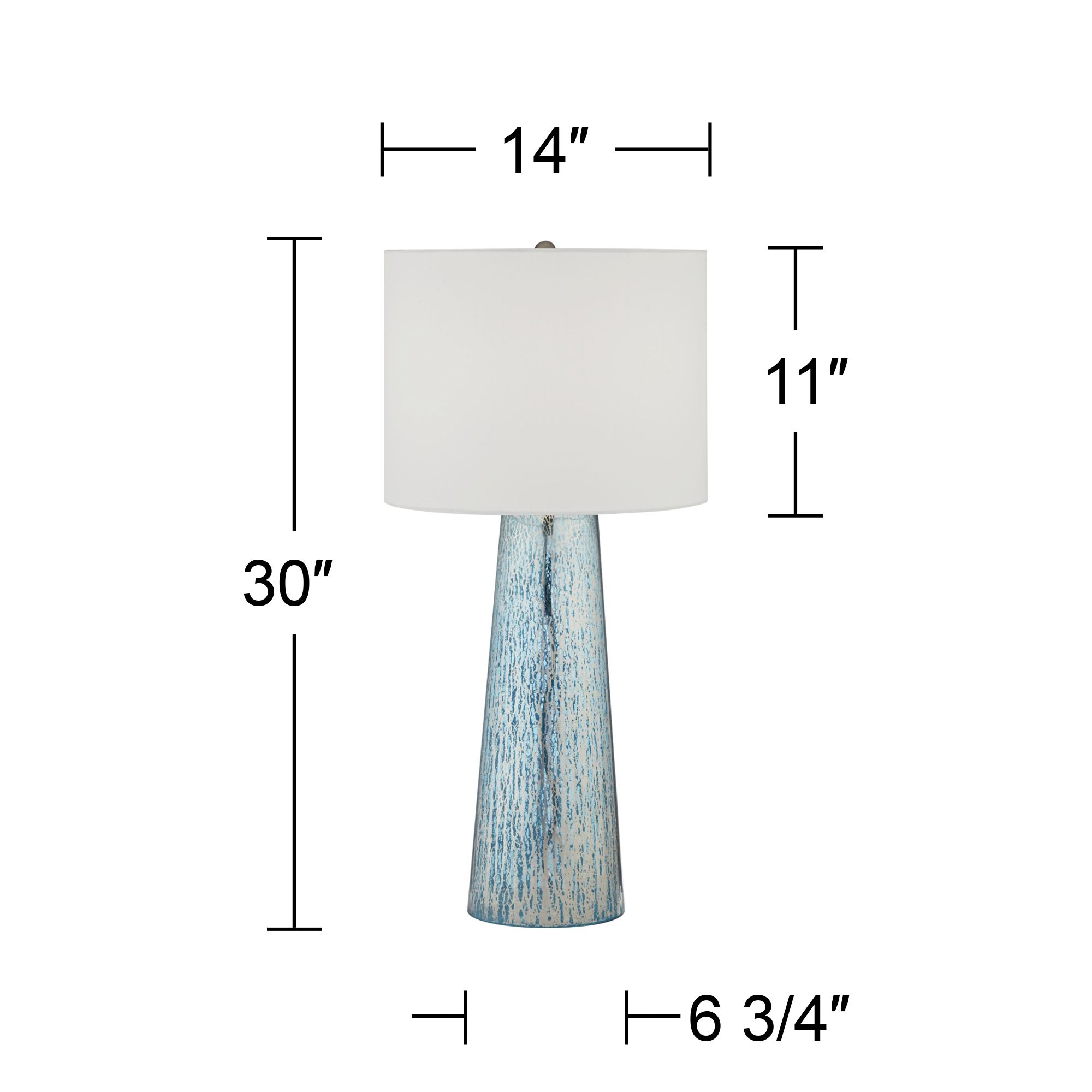 Possini Euro Marcus 30" High Mercury Glass Tapered Column Table Lamp