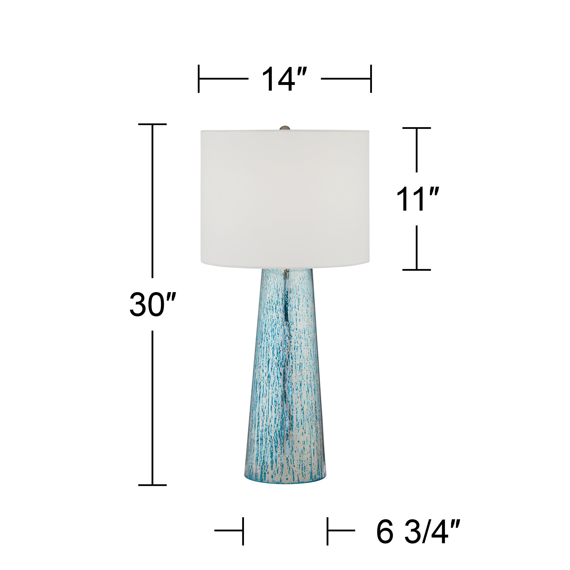 Possini Euro Marcus 30" Tapered Column Mercury Glass Lamps Set of 2