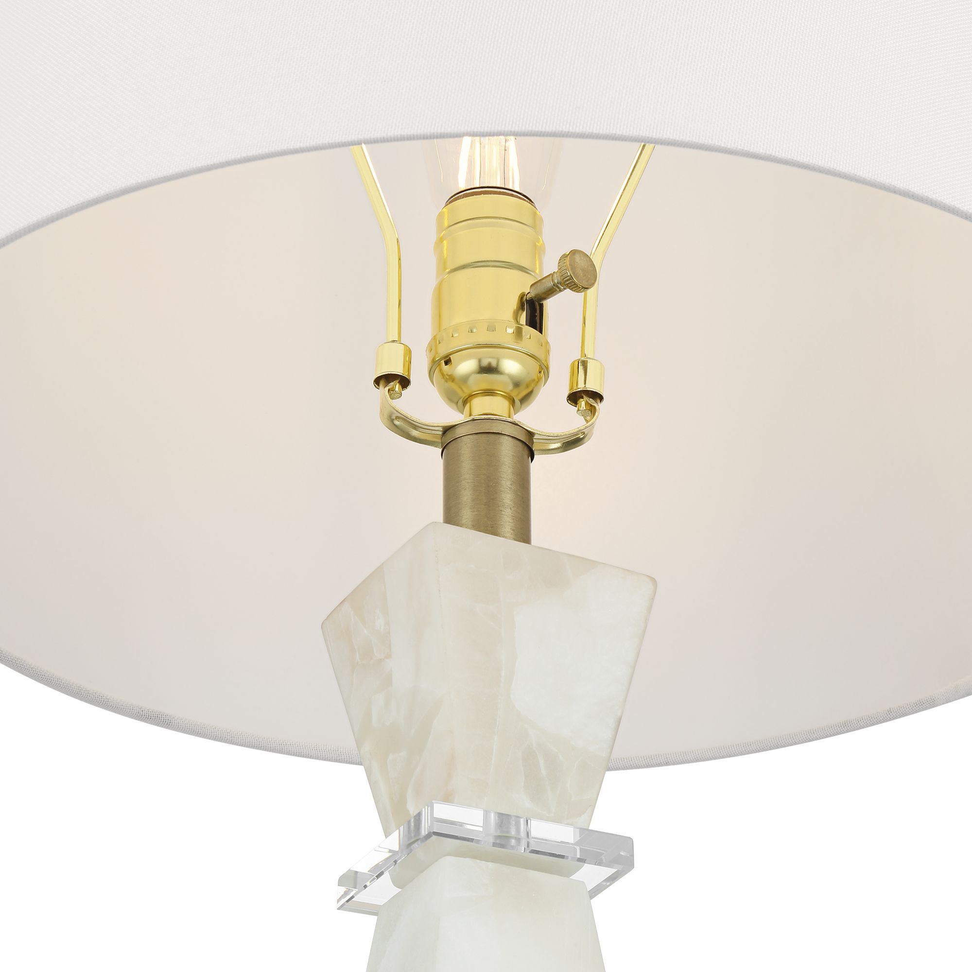 Image 4 Possini Euro Marcy 28" High Alabaster Table Lamp more views