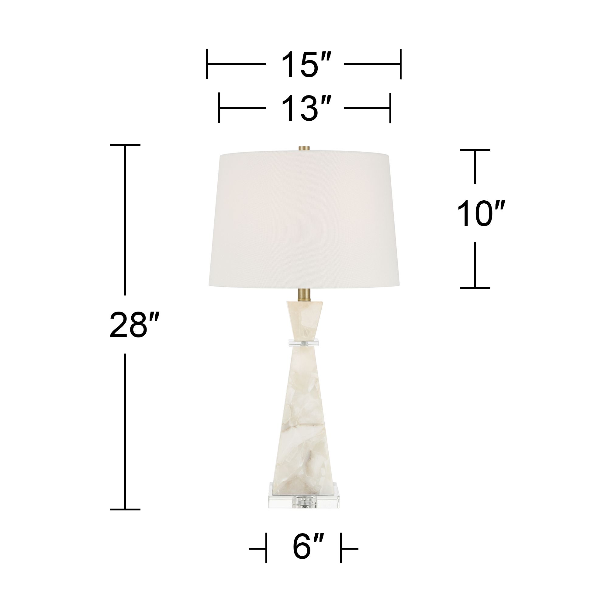 Possini Euro Marcy 28" High Alabaster Table Lamp
