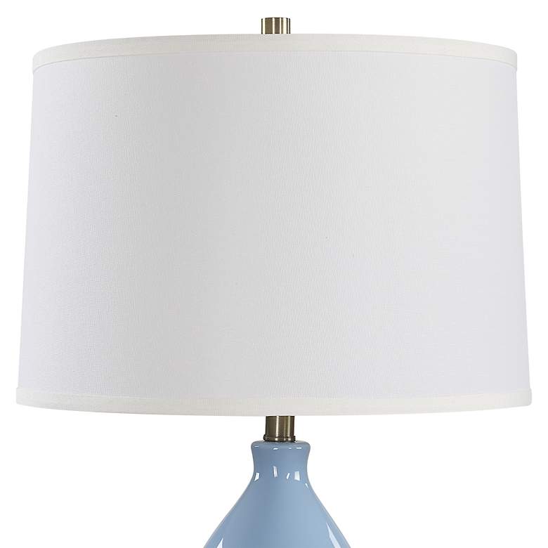 Image 5 Possini Euro Maren 26" High Powder Blue Gourd Ceramic Table Lamp more views