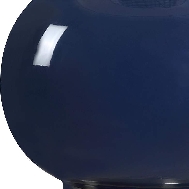 Image 4 Possini Euro Maren 26" High Rich Navy Blue Gourd Ceramic Table Lamp more views